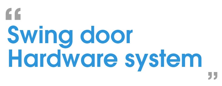 Swing door hardware system